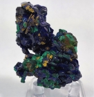 Azurite w/ Malachite and Copper, Tsumeb Mine, Tsumeb, Oshikoto Region, Namibia