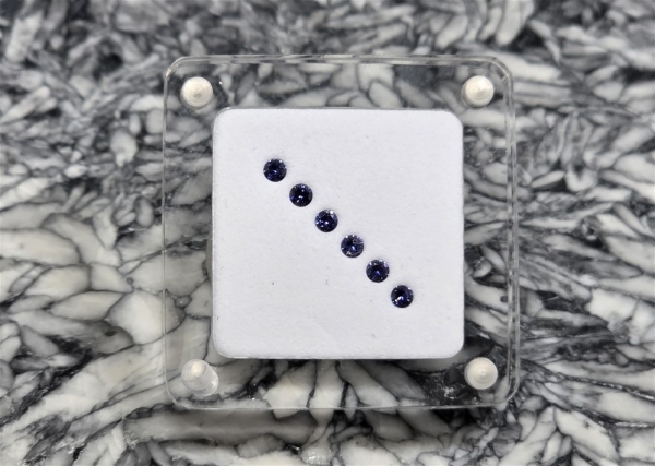 Faceted Benitoite Calibrated Color Line, 2.25 mm, Dark Blue