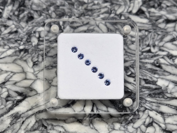 Faceted Benitoite, Calibrated Color Line, 2.25 mm, Light to Medium Blue