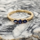 Benitoite Ring, 18K Yellow Gold