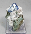 Benitoite on Natrolite, Benitoite Gem Mine, San Benito County, California