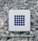 Faceted Benitoite, Calibrated Color Set, 25 Stones, 2.0 mm, Dark Blue