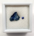 Benitoite Rough & Cut Set, Benitoite Gem Mine, San Benito County, California