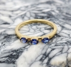 Benitoite Ring, 18K Yellow Gold