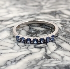 Benitoite Ring, 18K White Gold