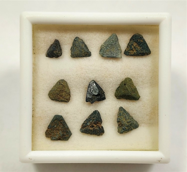 Benitoite Crystals, (Stoneys) Crossite Included