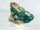 Dioptase on Calcite, Tsumeb, Otavi Highlands, Namibia