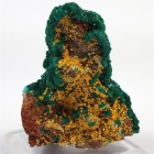 Dioptase w/ Mimetite, Wulfenite, Duftite, Ntola Mine, Mindouli, Pool Dept., Republic of Congo