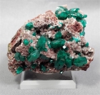 Dioptase, Calcite, Smithsonite, Copper, Duftite, Tsumeb Mine, Tsumeb, Namibia