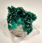 Dioptase on Calcite, Mindouli / Kimbedi, Pool Department, Republic of Congo