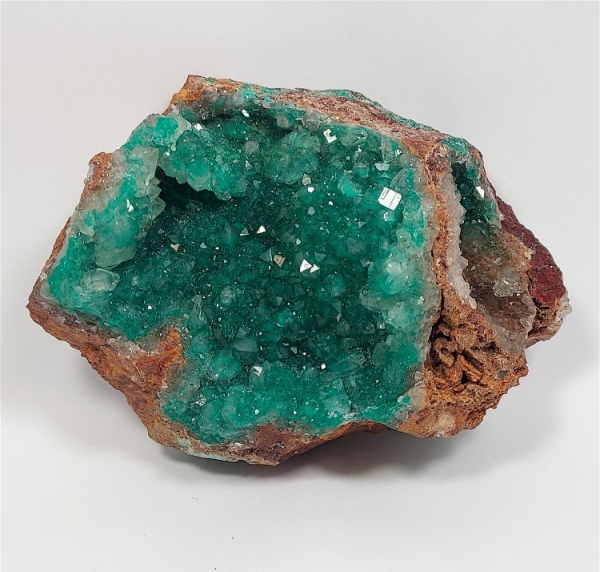Dioptase included Quartz, Sanda Mine, Mindouli/Kimbeddi, Republic of the Congo