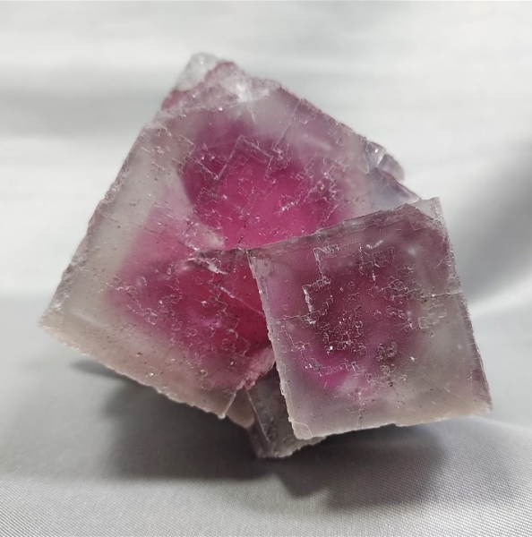 Rare Fluorite on Calcite Specimen, Gaskins Mine, Pope County, Illinois, (SCab)